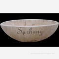 Customized freestanding solid marble oval bathtub